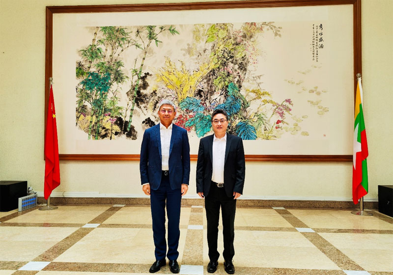 史忠俊秘書長會見中國駐緬甸大使陳海