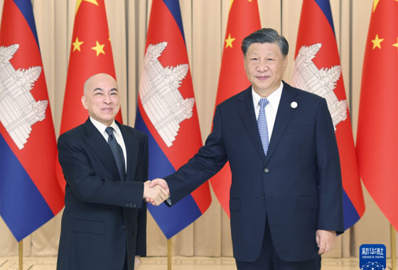 習(xí)近平會(huì)見(jiàn)柬埔寨國(guó)王西哈莫尼